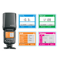 Flash Speedlite Triopo pour appareil photo reflex numérique, compatible avec les modèles Mark 6D, avec boîte à lumière et support d'éclairage.