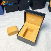 Boîte cadeau personnalisée en cuir carrée pour montre, design écologique et durable, protection intégrée, présentoir, logo personnalisé