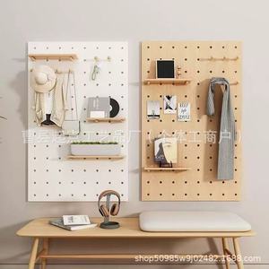 Étagère de rangement murale en bois pour entrée, organisateur mural sans perçage, idéale pour l'organisation transfrontalière - Product Image 2