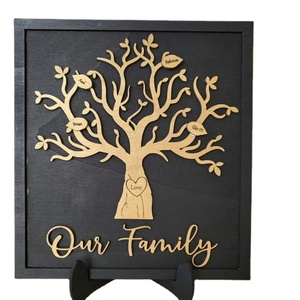 TD regalo personalizzato per la festa della mamma generazione regalo per l'albero genealogico per la mamma nonna regalo per il giorno dei genitori albero genealogico inciso in legno - Product Image 1
