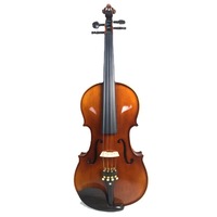 Prix de gros 4/4 Violon d'étudiant fait main en épicéa massif et érable flammé, son doux, bonne finition, professionnel