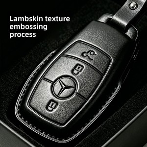 Housse de porte-clé<span class=keywords><strong>s</strong></span> en cuir, accessoires pour Mercedes-Benz GLA/GLE/GLB/GLS/GLC/CLA/CLS/C300 /E/<span class=keywords><strong>S</strong></span>/G Class, résistante aux rayures - Product Image 4