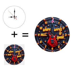 Round Wooden Wall <b>Clock</b> 25Cm Quiet Quartz Movement Home <b>Bedroom</b> Office Decor - Product Image 6