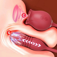 Juguete Sexual para Mujeres, Vibrador de Silicona con Lengua Vibrante, Succión de Clítoris y Función de Extensión