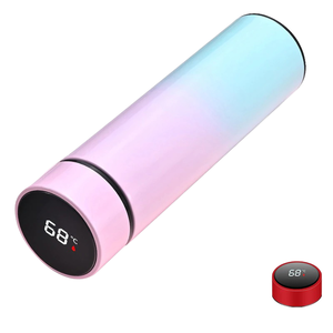 Bouteille isotherme Beeman Noël 500 ml en acier inoxydable avec affichage numérique de la température, grande capacité, écologique, pour la rentrée scolaire - Product Image 1