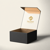Boîte magnétique rigide en carton recyclable sur mesure, emballage de luxe, boîte cadeau pliable avec couvercle à fermeture magnétique