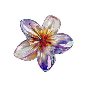 Nouvelle <span class=keywords><strong>pince</strong></span> à cheveux en acrylique à fleurs de grande taille dégradée pour femmes, pinces à cheveux douces, pinces à cheveux <span class=keywords><strong>crabe</strong></span>, barrettes, accessoires de coiffure hawaïens - Product Image 5