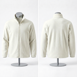 Mens 240g Premium Sherpa Polar Fleece Waterproof Breathable Stand Collar <b>Running</b> <b>Jacket</b> Full Zip for Custom Embroidery Woven - Product Image 1