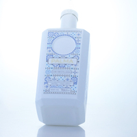 Botol Kaca Putih Asli Botol Spirit Kaca Opal Keramik 500ml 750ml Kristal Dapat Disesuaikan Logo untuk Tutup Gabus