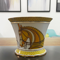 Vase en céramique de table en or noir pour décoration de maison de style européen
