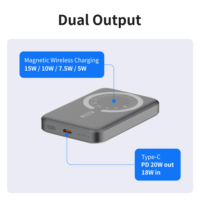 Nouveauté : Chargeur portable sans fil magnétique en alliage d'aluminium 10000 mAh, batterie externe compacte à charge rapide