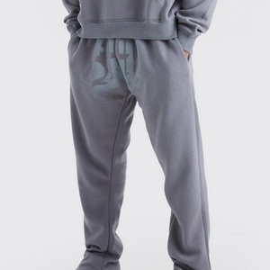 Conjunto de Sudadera con Capucha para Hombre, Corte Holgado, Felpa, Chándal Informal con Bolsillo, Ropa de Otoño - Product Image 5