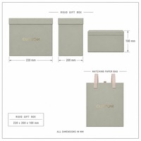 Ensemble de boîtes cadeaux rigides et sacs en papier avec logo personnalisé, estampage à chaud doré, finition mate pour emballage de vente au détail en boutique, vente en gros