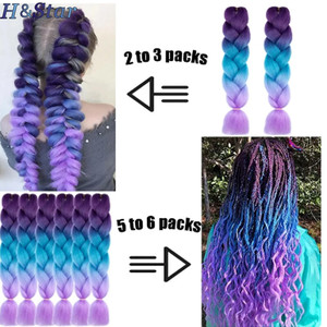 Cheveux synthétiques Jumbo Pure de 31 pouces, 82 pouces, extensions de cheveux africains à tresser en fibre haute température pour femmes - Product Image 4