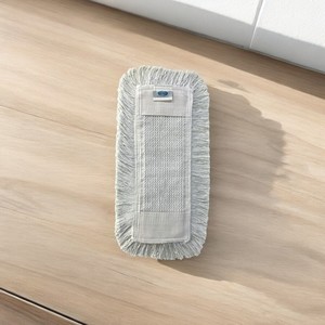 Gizmop Balai à poussière de 40 cm en coton bouclé, tissu en polyester, antibactérien, réutilisable, durable, auto-essoreur pour parquet. - Product Image 2