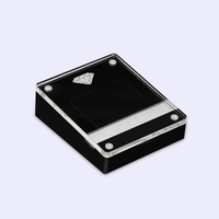 Boîte d'emballage pour pierres précieuses en diamant noir PMMA, boîte de présentation de diamants en vrac de luxe magnétique, boîtes de rangement