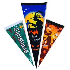 Custom NFL Printing Cheap Pennant Sports Team College Banner Felt Flag Pennant Triangle Felt Flag