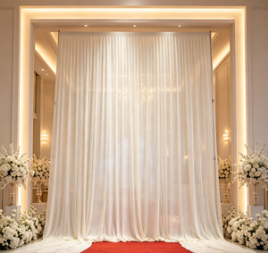 Factory Price Telescopic Round Pipe Kits and Drape Backdrop for Trade <b>show</b> Booth Wedding Decor - Product Image 1