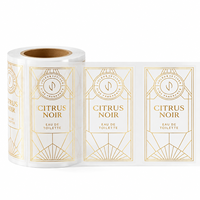 Etiqueta Personalizada para Perfume, Adhesivo Metálico Dorado/Plateado para Botella, Etiqueta Transparente para Frasco de Fragancia/Difusor, Impresión de Etiquetas para Embalaje
