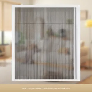 Dual-sử dụng ngày đêm dọc điện có thể gập lại vô hình trượt màn hình cửa sổ dù để che nắng chống muỗi chống UV Skylight - Product Image 5