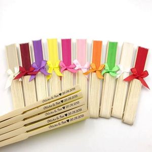 Custom Logo Color <b>Mini</b> Bamboo Plastic Folding Fan Personalized Wedding Wooden Hand Fan Painted Portable Large Chinese Design - Product Image 3