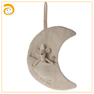 Décoration murale en forme de lune, poche en sherpa, décoration de chambre d'enfant, accessoires pour bébé, sac de rangement pour chambre d'enfant, poche à dents de fée mignonne en forme de lune - Product Image 2