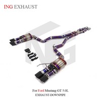 Catback de soupape de silencieux d'échappement de voiture en titane d'usine ING pour Ford Mustang GT 5.0L avec pièces de tuyau de tournage automatique de haute qualité
