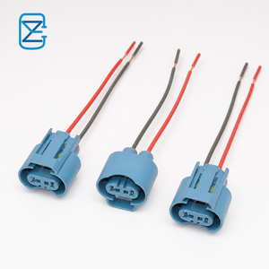 Accessoires pour éclairage automobile : Connecteur de phare en cuivre 9005 9006 à 2 broches, support de lampe universel, prise double fente d'origine avec fil - Product Image 3