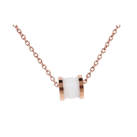 Collier chaîne à maillons en acier titane plaqué or 18 carats, bijoux minimalistes tendance pour femme, vente en gros, cadeau