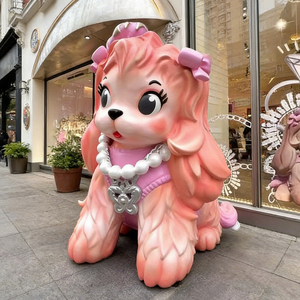 कस्टम विशाल शॉपिंग मॉल कॉफी दुकान रेस्तरां मूर्तिकला कला फिबेसन प्लास्टिक कुत्ते बिल्ली सजावट मूर्तिकला बिक्री के लिए - Product Image 6