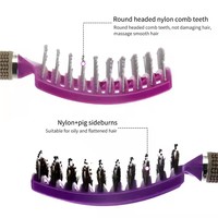 Brosse à cheveux démêlante de haute qualité Massage du cuir chevelu Brosses à cheveux en plastique confortables pour femmes