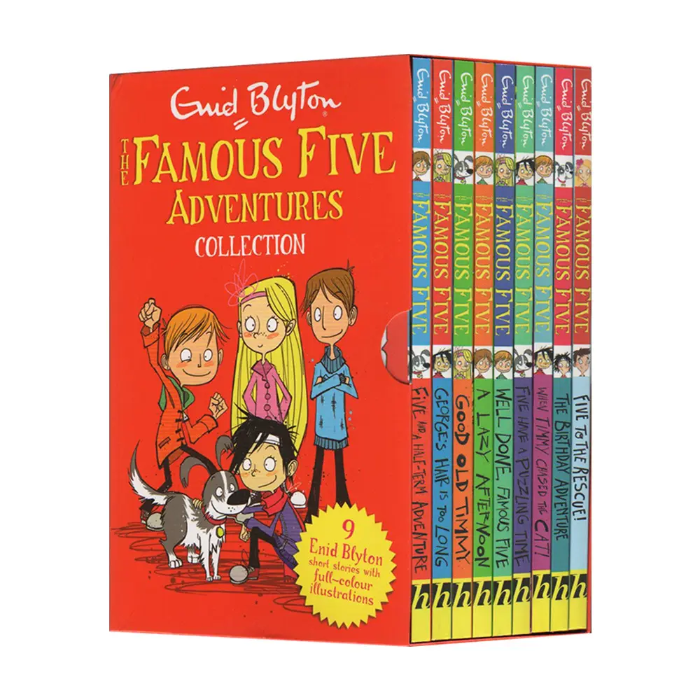 9 books/set The Famous Five Adventures Picture Story Book for Children Gift