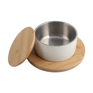 Minimalist Wooden Serving <b>Bowls</b> <b>With</b> Bamboo <b>Lids</b> Airtight Design For Food Storage Gifting - Product Image 3