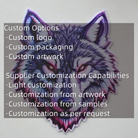 Patch tête de loup imprimé et brodé, dégradé haute définition, auto-adhésif pour vestes et sacs à dos