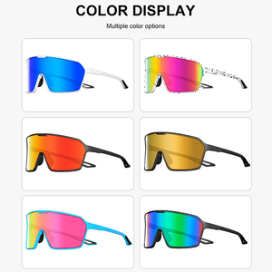 カスタムロゴ入りスポーツサングラス CE UV400保護 サイクリング ランニンググラス ミラー偏光レンズ ピックルボール グーグル安全メガネ - Product Image 6