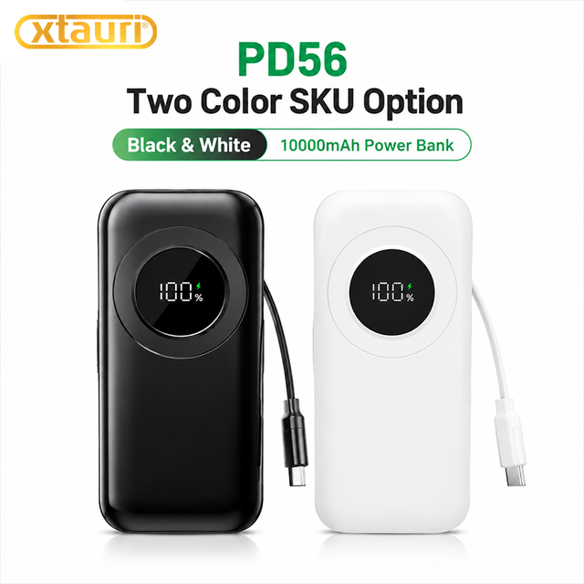 XTAURI 22.5W Powerbans 10000mAh Quick Charging LED Display Power Bank Compatible with All Smartphones