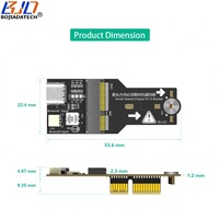 Adaptateur sans fil PCI-E 1X vers NGFF M.2 Key E/A+E pour ordinateur de bureau, 2 antennes avec LED RGB, pour bus PCIE uniquement, module Wifi BT