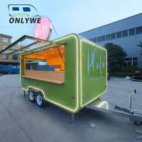 Onlywe, fabricant de remorques mobiles en gros, remorque alimentaire personnalisée, mini-bar mignon, remorque de voyage extérieure économique pour franchise