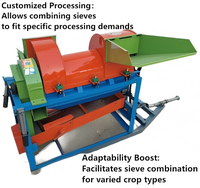 Batteuse multifonctionnelle diesel/électrique Birui pour millet, sorgho, maïs, haute productivité, capacité de 2000 kg/h pour usage domestique et agricole