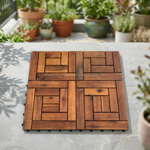 Dalles de terrasse en bois d'acacia pour mobilier d'extérieur et ensembles de jardin, design diagonal, modèle DT FURNITURE DT-DE09 - Product Image 2