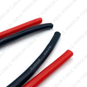 柔性镀锡铜/裸铜导体硅树脂电缆awg10 4线橡胶电缆电池电缆
