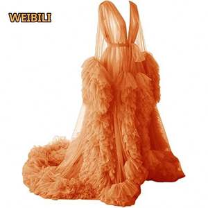 Robe de maternité transparente en tulle à volants <span class=keywords><strong>sexy</strong></span> et longue pour la <span class=keywords><strong>photographie</strong></span> de grossesse - Product Image 3