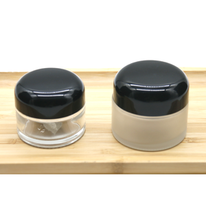 Emballage cosmétique réutilisable <span class=keywords><strong>noir</strong></span> mat transparent 20g 30g 50g Crème pour le visage <span class=keywords><strong>et</strong></span> les yeux Pot de crème en verre au beurre corporel avec couvercle en forme de dôme - Product Image 6