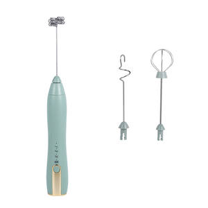 USB قابلة لإعادة الشحن خفاقة كهربائية محمولة باليد قهوة فولاذية 3 رؤوس-صندوق حكيم عالي الجودة - Product Image 2