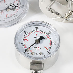 0-300psi 20bar Aço Inoxidável 304 Medidor de Pressão Radial AFKLOK - Product Image 2