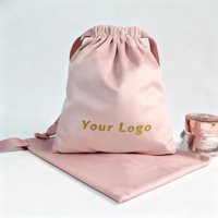 Sac à cordon imprimé personnalisé Sac d'emballage promotionnel en velours pour bijoux Sac pochette cadeau de luxe
