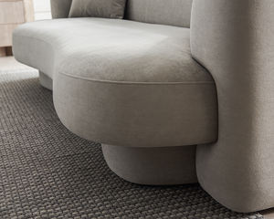 Sofa Kain Boucle High-End Sofa Conjunto De Sofa 3 Tempat Duduk Sofa Melengkung Ruang Tamu Dibuat Sesuai Pesanan - Product Image 5