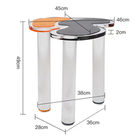 Table basse réglable de luxe simple et élégante, de forme spéciale, transparente, pour salon, mobilier moderne pour la maison, fabricant