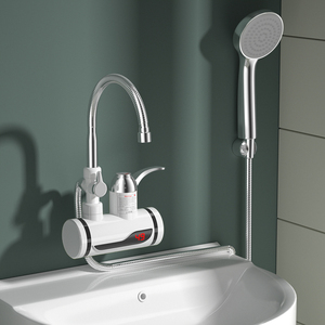 Ensemble de douche pluie blanc pour salle de bain avec mitigeurs et <span class=keywords><strong>robinet</strong></span> mural - Product Image 2