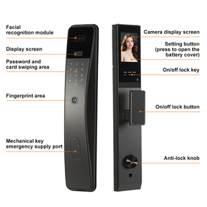 TUYA WIFI Face Fingerprint Key Password Card Smart <strong>Door</strong> Lock Digital <strong>Door</strong> Lock Keyless Cerradura Inteligente Smart Lock - Product Image 1
